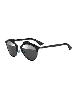 So Real Brow Bar Sunglasses, Black